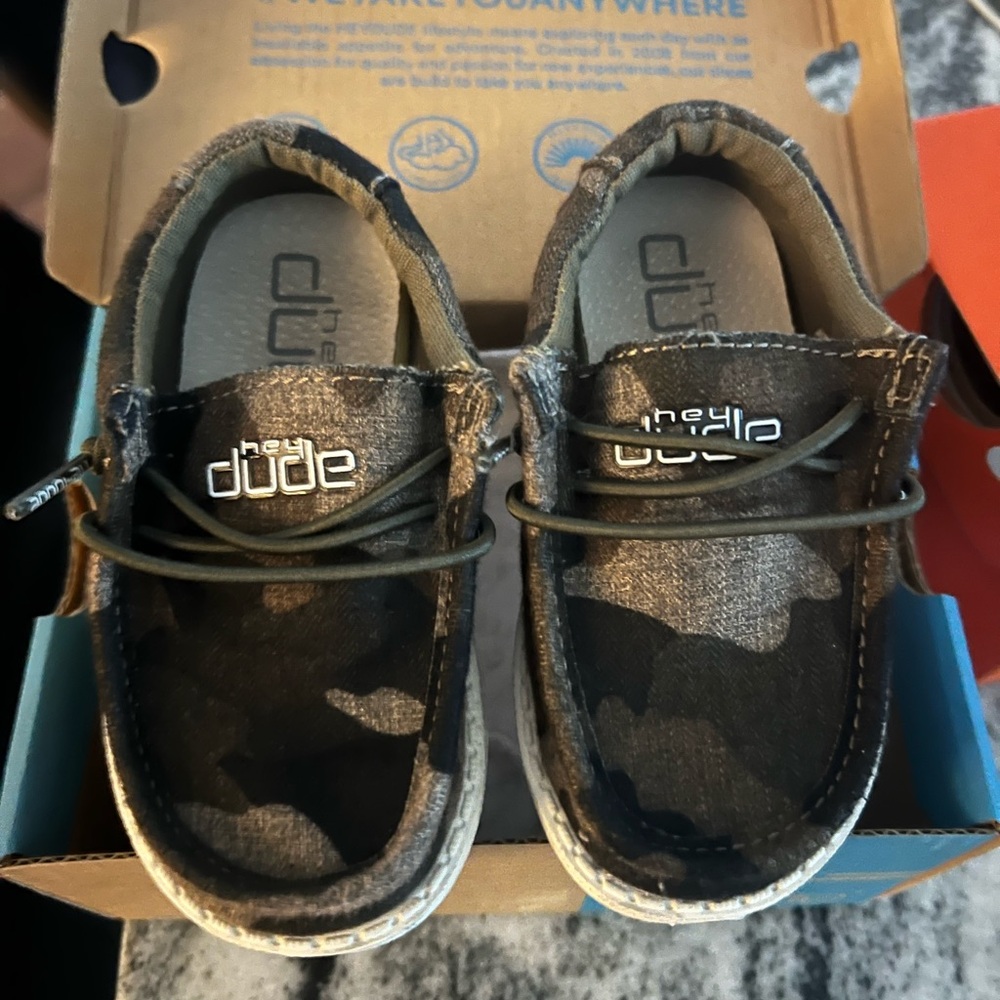 Hey Dude Kids' Gray Camo Moccasins